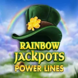 Rainbow Jackpots Power Lines slot logo by Red Tiger Gaming at Wintino Casino
